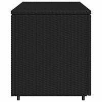 Armadietto Portaoggetti Giardino Nero 110x55x60,5cm Polyrattan 365567