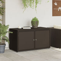 Armadietto Portaoggetti Giardino Marrone 110x55x60,5 Polyrattan 365568