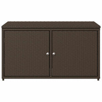 Armadietto Portaoggetti Giardino-Armadio per esterni Marrone 110x55x60,5 Polyrattan