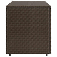 Armadietto Portaoggetti Giardino Marrone 110x55x60,5 Polyrattan 365568