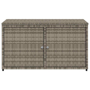 Armadietto Portaoggetti Giardino Grigio 110x55x60,5 Polyrattan 365569