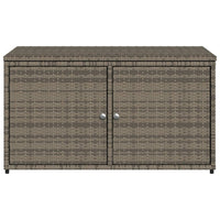 Armadietto Portaoggetti Giardino Grigio 110x55x60,5 Polyrattan