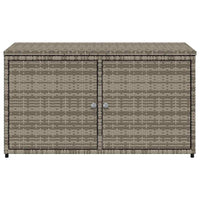 Armadietto Portaoggetti Giardino-Armadio per esterni Grigio 110x55x60,5 Polyrattan