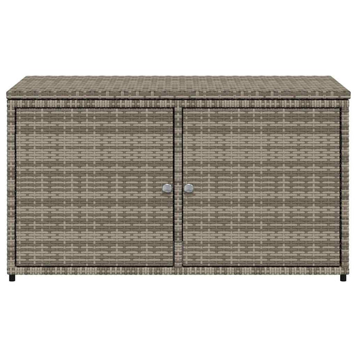 Armadietto Portaoggetti Giardino-Armadio per esterni Grigio 110x55x60,5 Polyrattan