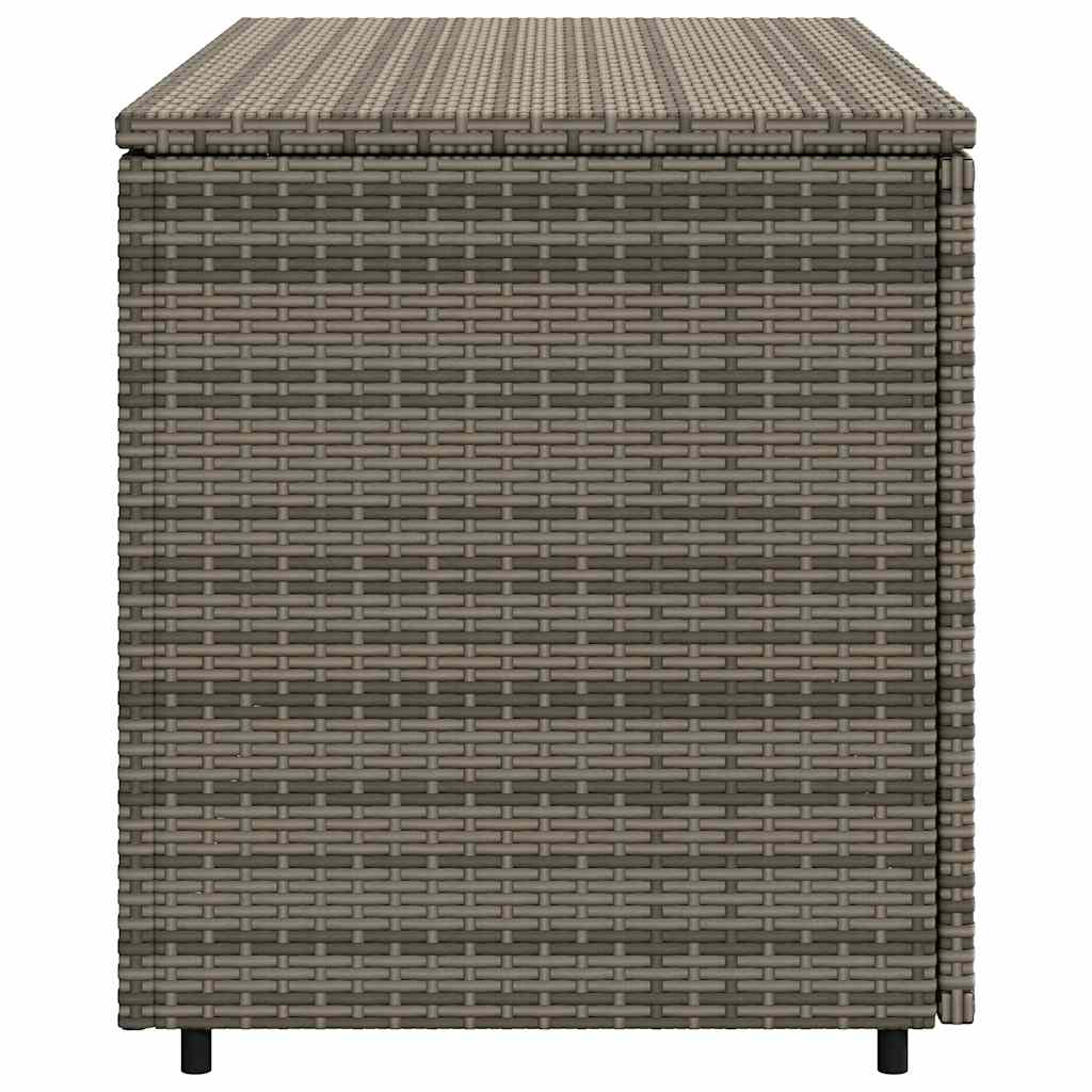 Armadietto Portaoggetti Giardino Grigio 110x55x60,5 Polyrattan