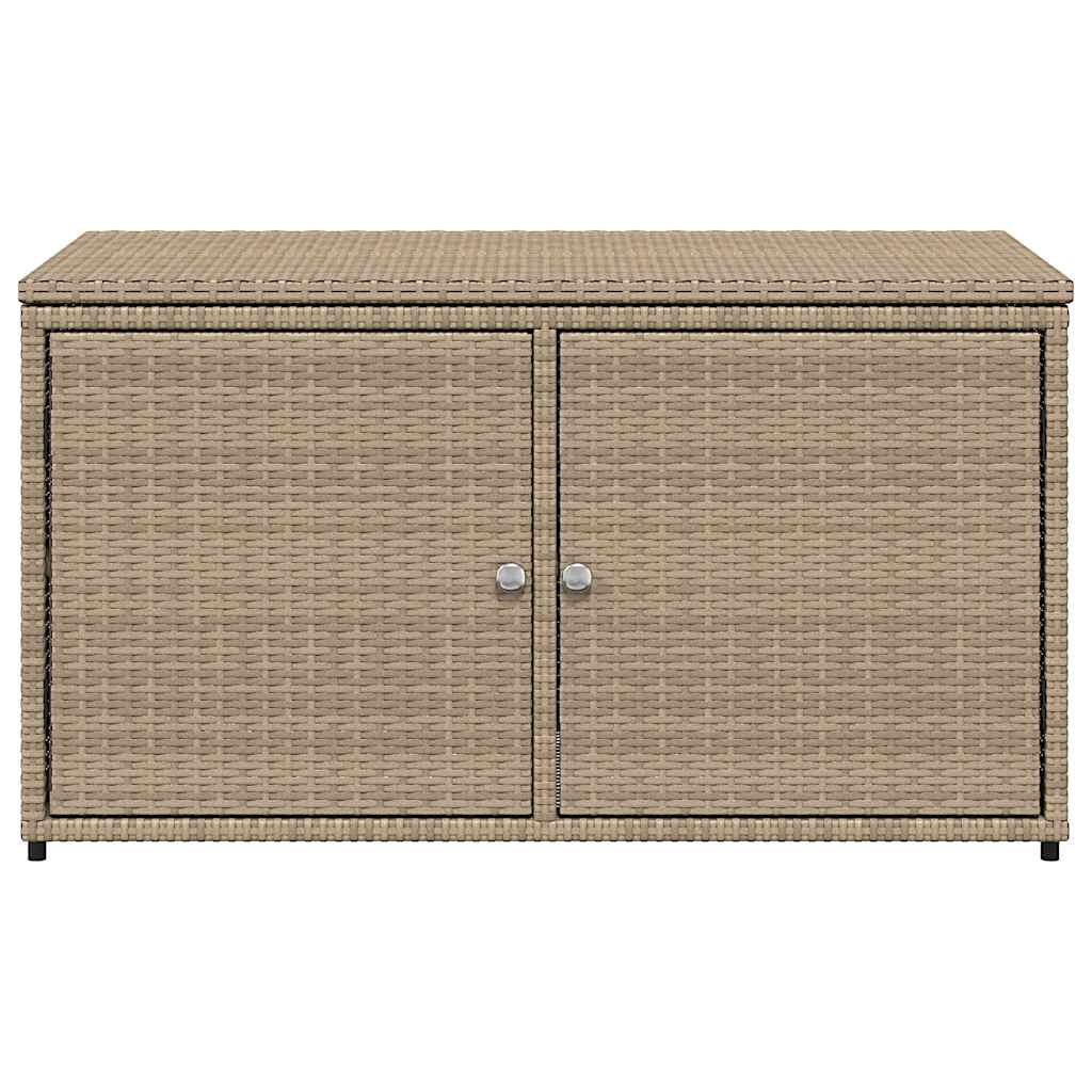 Armadietto Portaoggetti Giardino Beige 110x55x60,5cm Polyrattan 365570