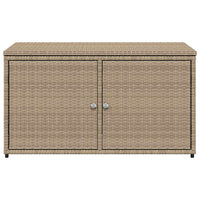 Armadietto Portaoggetti Giardino Beige 110x55x60,5cm Polyrattan 365570