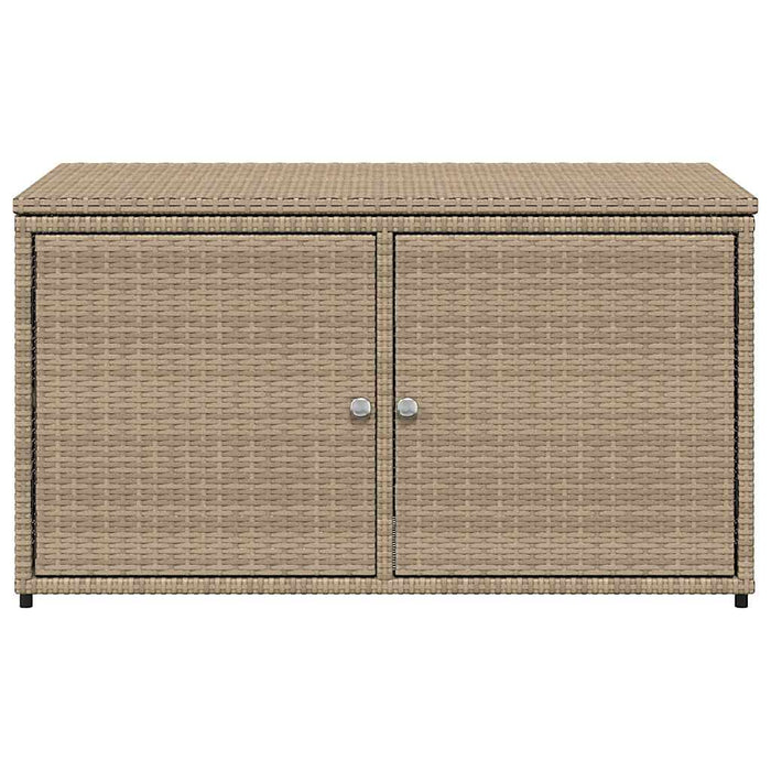 Armadietto Portaoggetti Giardino Beige 110x55x60,5cm Polyrattan 365570