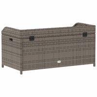 Panca Portaoggetti Giardino Grigia 100x50x52 Polyrattan Acacia 365950
