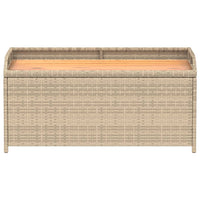 Panca Portaoggetti Beige Misto 100x50x52 cm Polyrattan e Acacia 365951