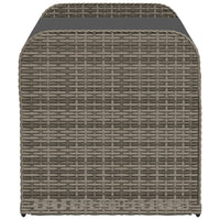 Cassapanca con Cuscino Grigia 115x51x52 cm in Polyrattan 365728