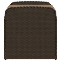 Cassapanca con Cuscino Marrone 80x51x52 cm in Polyrattan 365732