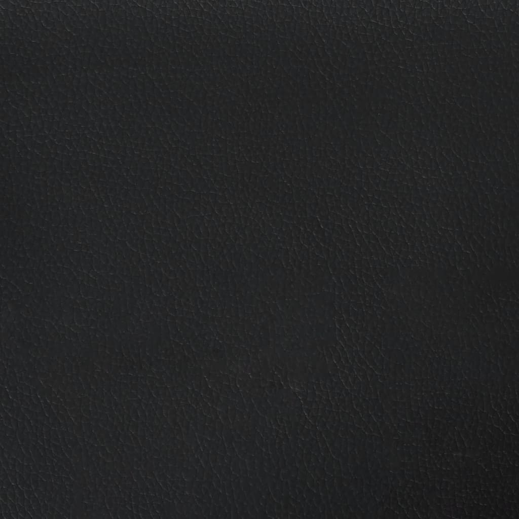Giroletto-Struttura Letto Dover Bianco e Nero 90x200 cm in Similpelle