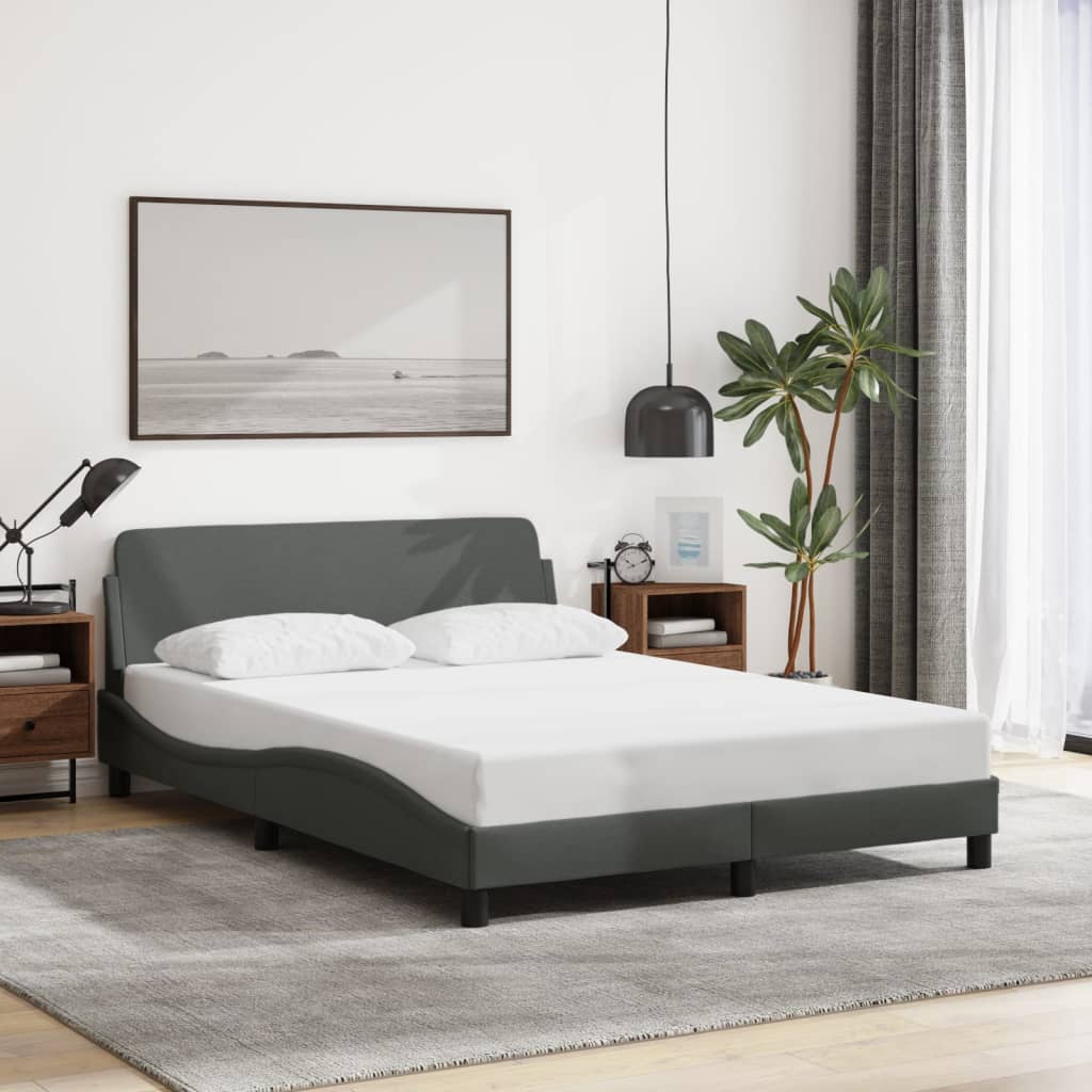 Giroletto-Struttura Letto Dover Grigio Scuro 120x200 cm Tessuto