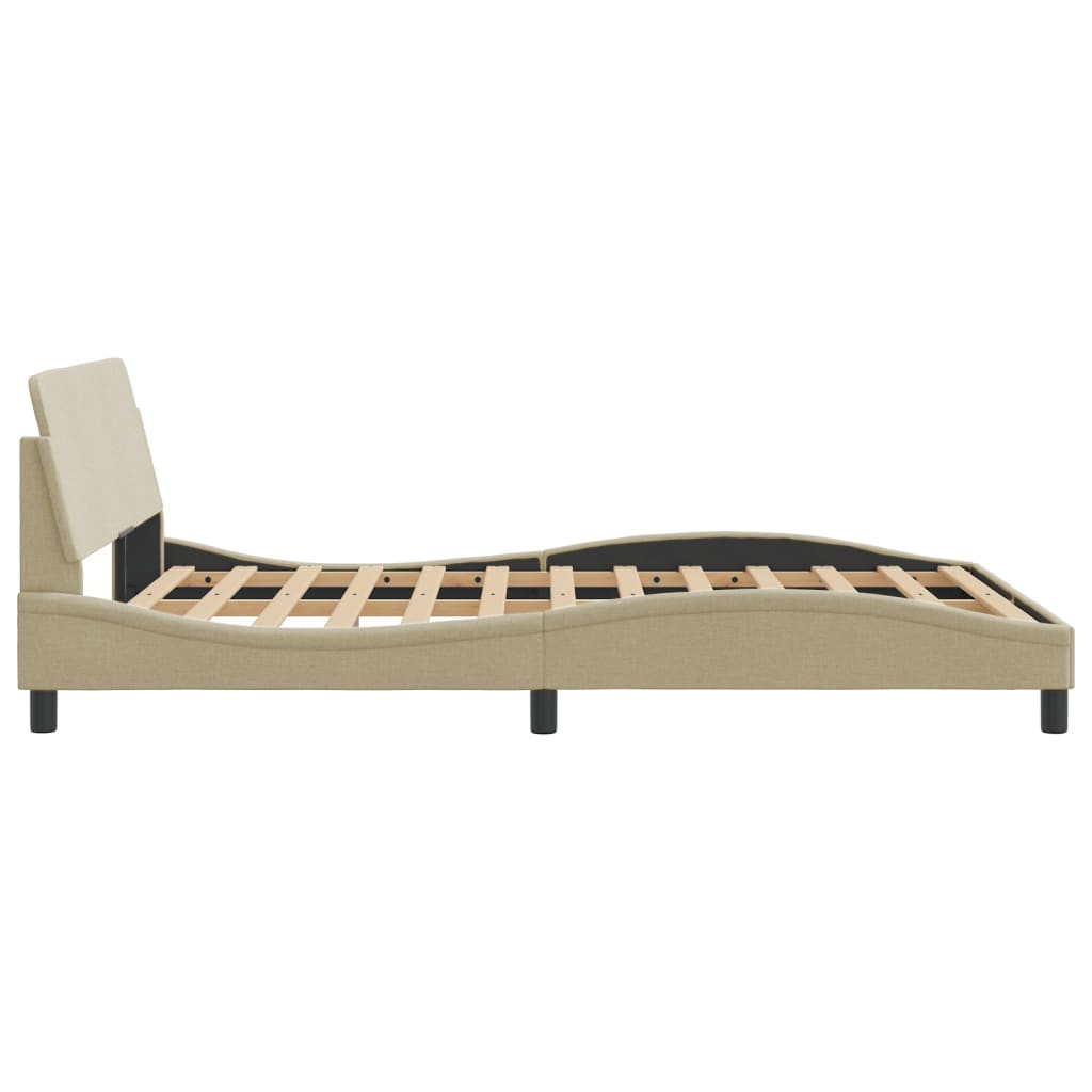 Giroletto-Struttura Letto Dover Crema 120x200 cm Tessuto