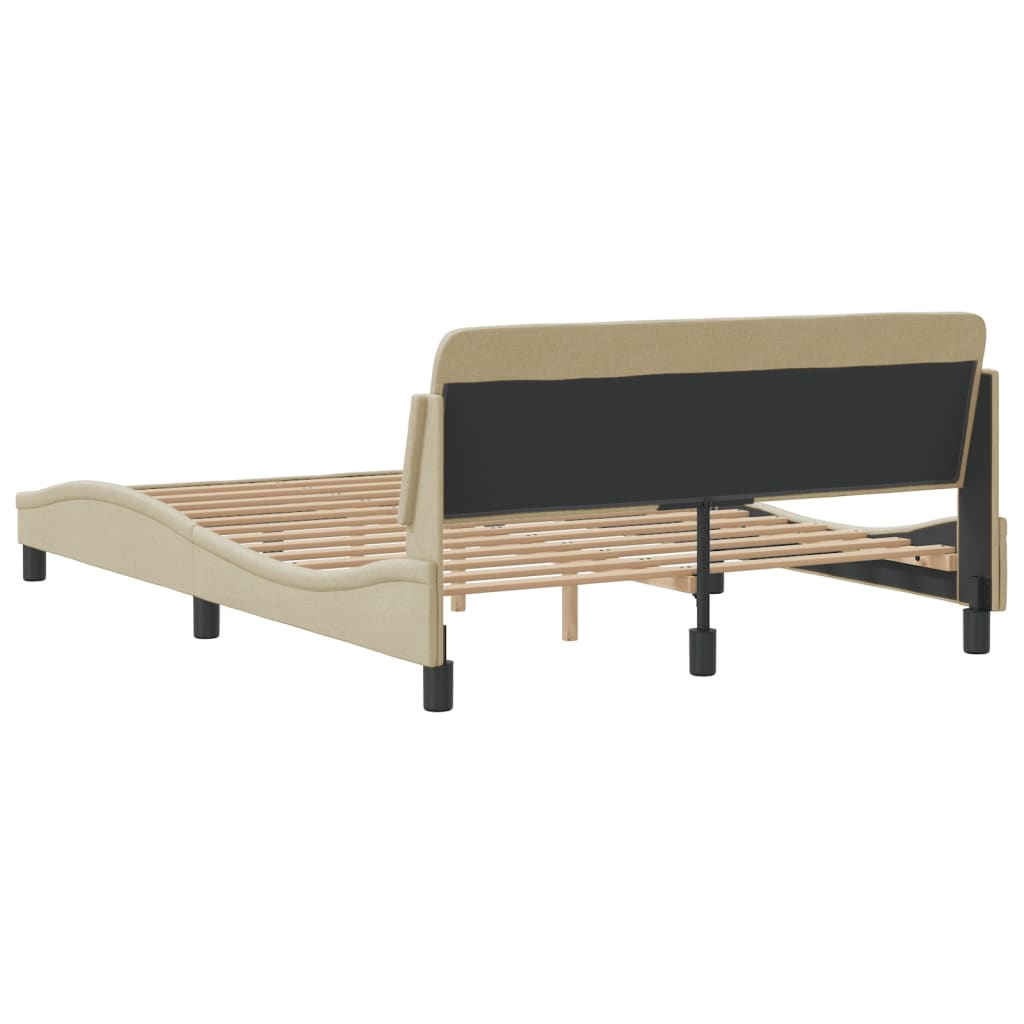 Giroletto-Struttura Letto Dover Crema 120x200 cm Tessuto