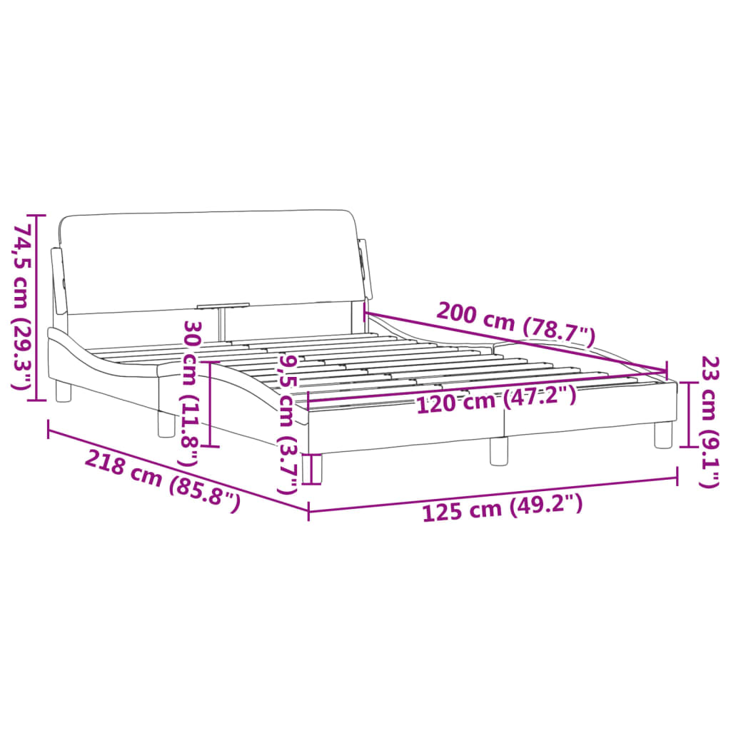 Giroletto-Struttura Letto Dover Crema 120x200 cm Tessuto