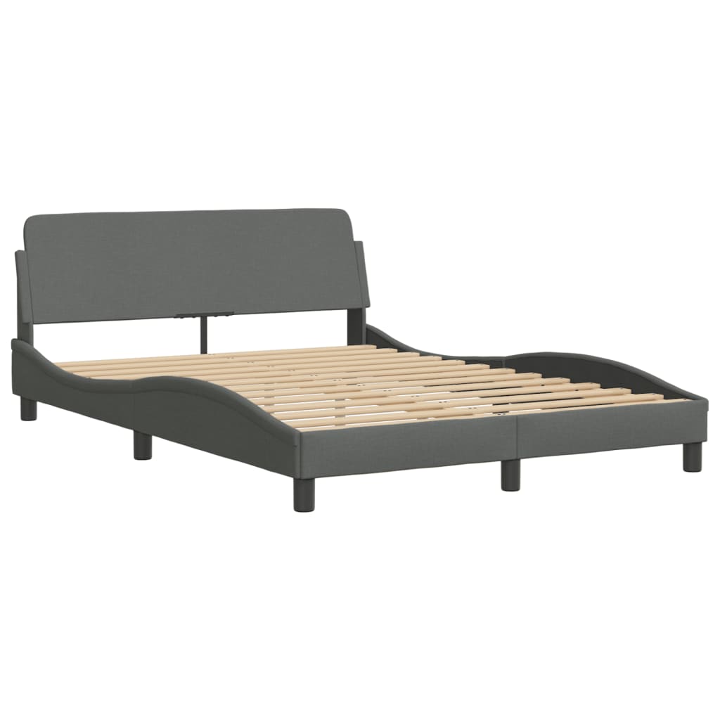 Giroletto-Struttura Letto Dover Grigio Scuro 140x200 cm Tessuto