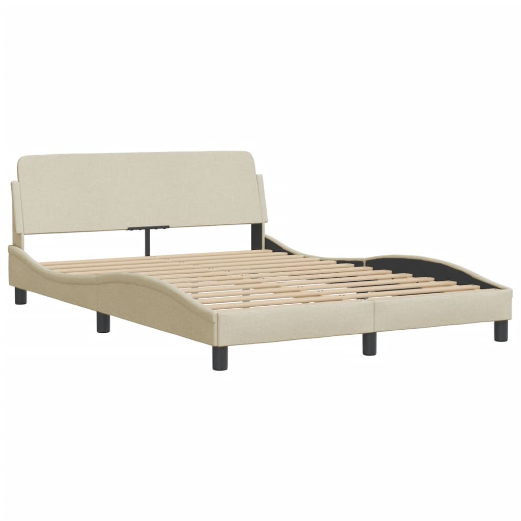 Giroletto-Struttura Letto Dover Crema 140x200 cm in Tessuto
