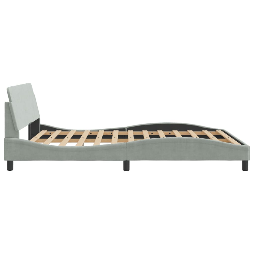 Giroletto Dover Grigio Chiaro 160x200 cm Velluto 373212