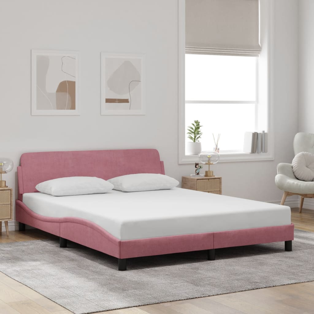 Giroletto con Testiera Rosa 160x200 cm in Vellutocod mxl 114261