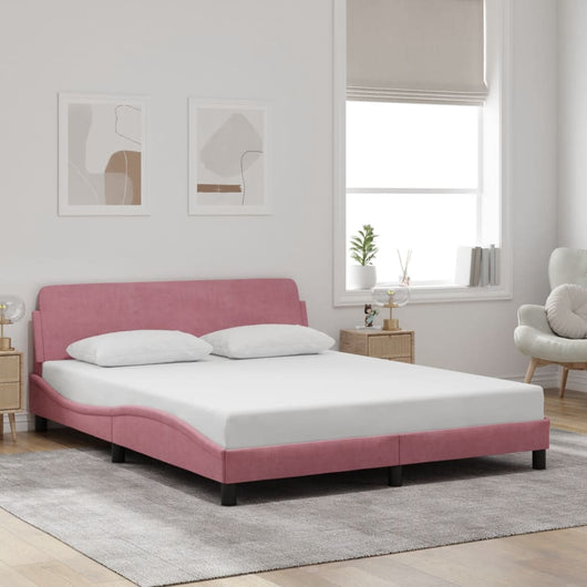 Giroletto con Testiera Rosa 160x200 cm in Vellutocod mxl 114261