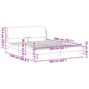 Giroletto Dover Bianco 160x200 cm in Similpelle 373219