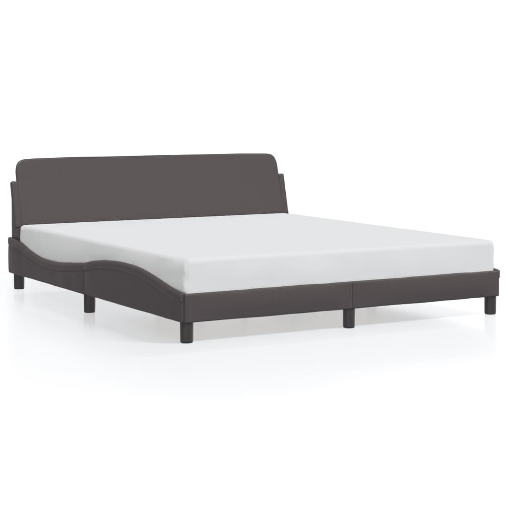 Giroletto-Struttura Letto Dover Grigio 180x200 cm in Similpelle