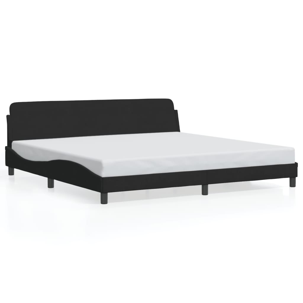 Giroletto-Struttura Letto Dover Nero 200x200 cm in Velluto