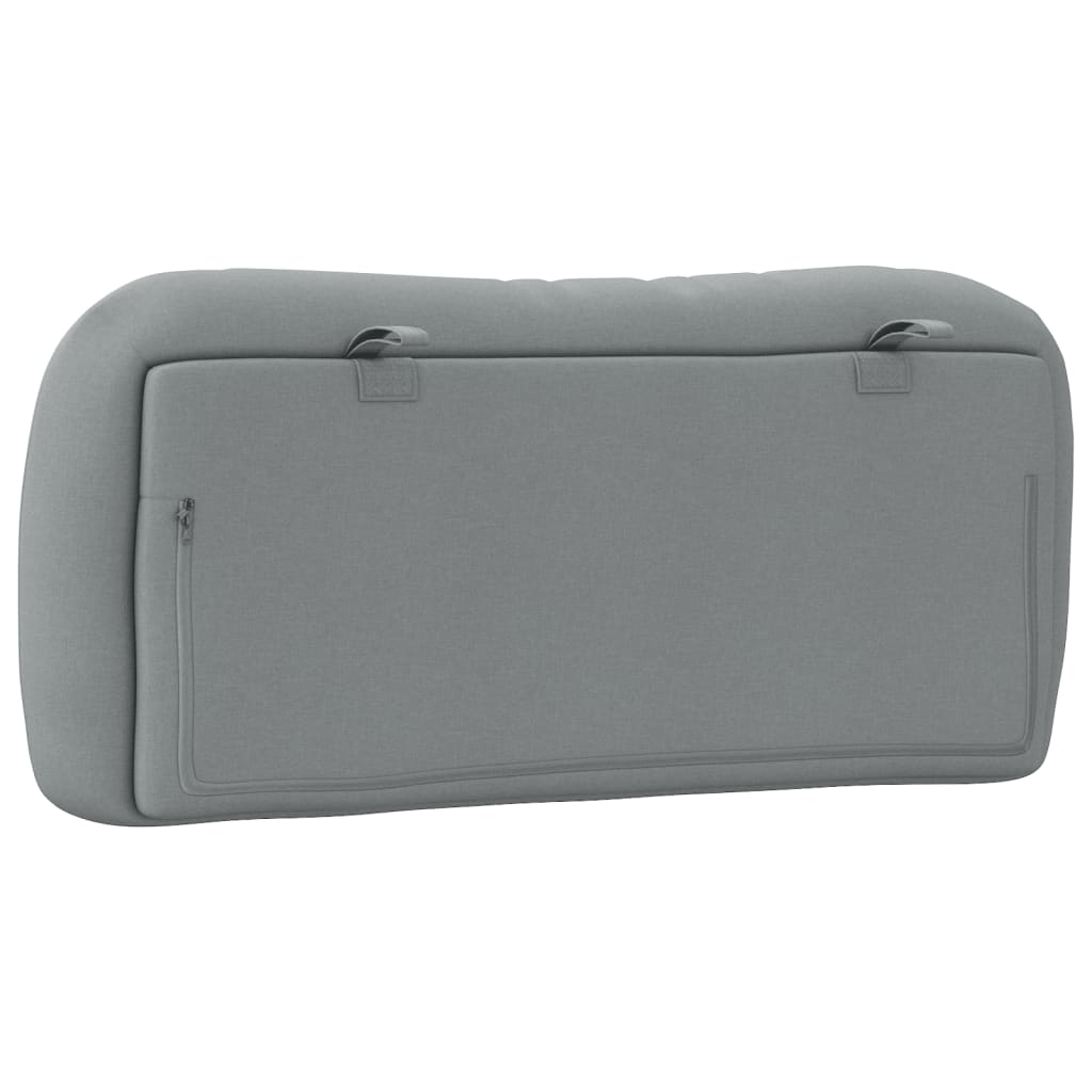 Cuscino Testiera-Cuscino per Testiera Hvar Grigio Chiaro 80 cm in Tessuto