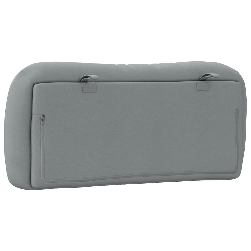 Cuscino Testiera Hvar Grigio Chiaro 90 cm in Tessuto 374537