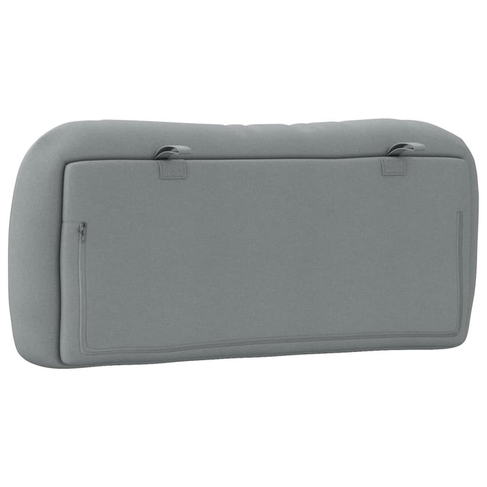 Cuscino Testiera-Cuscino per Testiera Hvar Grigio Chiaro 90 cm in Tessuto