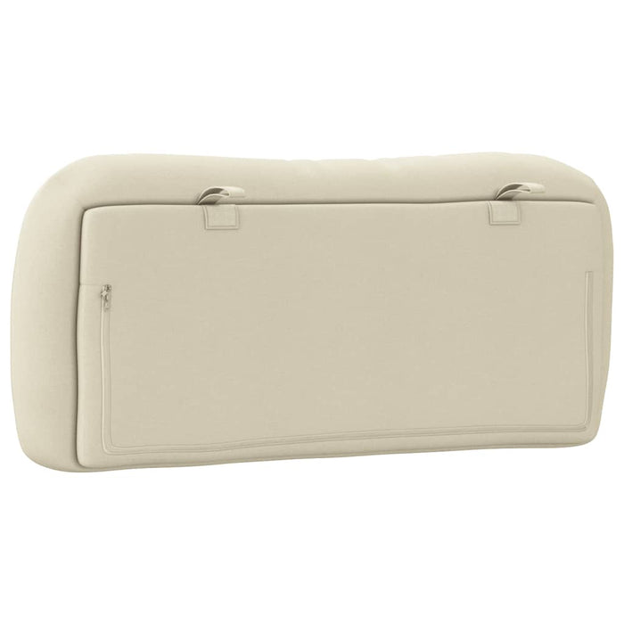 Cuscino Testiera Hvar Crema 90 cm in Tessuto 374542