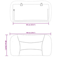 Cuscino Testiera Hvar Cappuccino 90 cm in Similpelle 374548