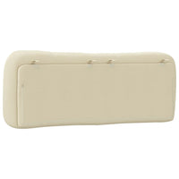 Cuscino Testiera Hvar Crema 140 cm in Tessuto 374581
