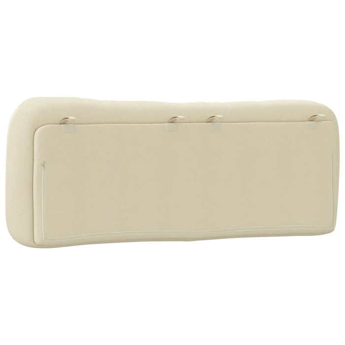 Cuscino Testiera Hvar Crema 140 cm in Tessuto 374581