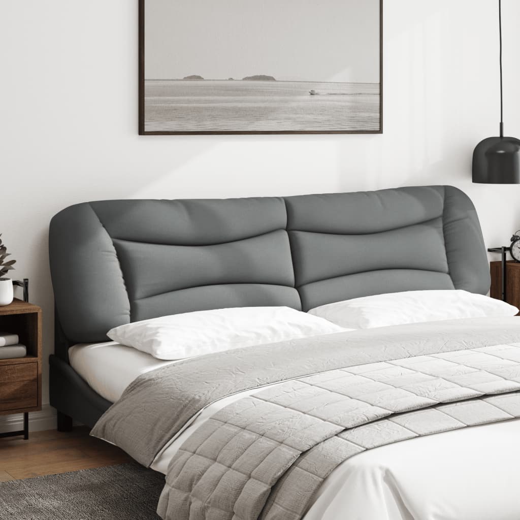 Cuscino Testiera Hvar Grigio Chiaro 200 cm in Tessuto 374616