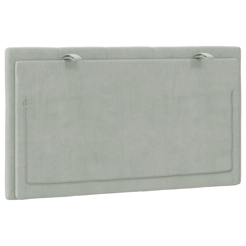 Cuscino Testiera Hanko Grigio Chiaro 80 cm in Velluto 374643