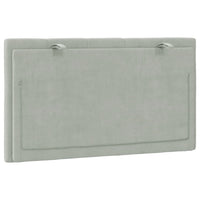 Cuscino Testiera Hanko Grigio Chiaro 80 cm in Velluto 374643