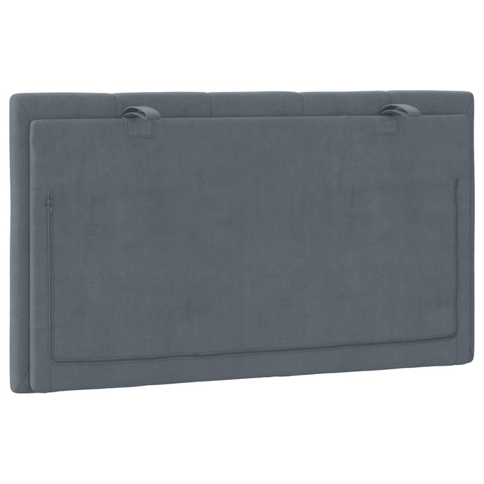 Cuscino Testiera Hanko Grigio Scuro 80 cm in Velluto 374644