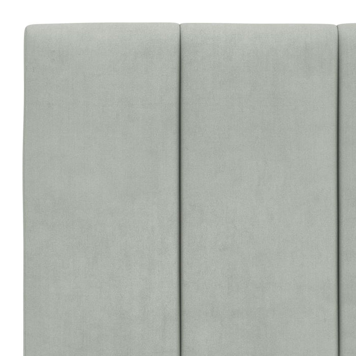 Cuscino Testiera-Cuscino per Testiera Hanko Grigio Chiaro 100 cm in Velluto