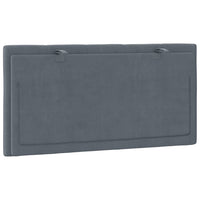 Cuscino Testiera-Cuscino per Testiera Hanko Grigio Scuro 100 cm in Velluto