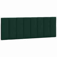 Cuscino Testiera-Cuscino per Testiera Hanko Verde Scuro 120 cm in Velluto