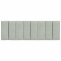 Cuscino Testiera Hanko Grigio Chiaro 140 cm in Velluto 374669