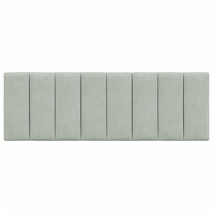 Cuscino Testiera-Cuscino per Testiera Hanko Grigio Chiaro 140 cm in Velluto