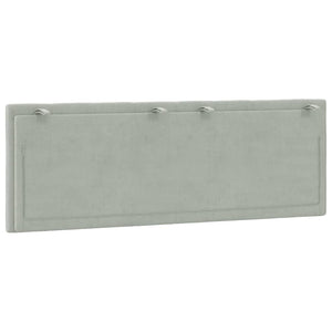 Cuscino Testiera Hanko Grigio Chiaro 140 cm in Velluto 374669