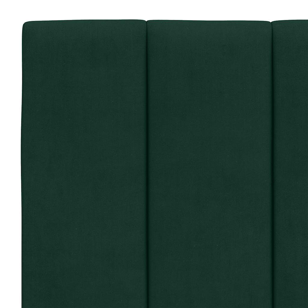 Cuscino Testiera-Cuscino per Testiera Hanko Verde Scuro 140 cm in Velluto