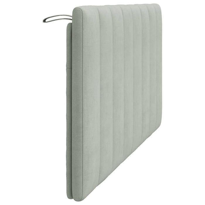 Cuscino Testiera Hanko Grigio Chiaro 160 cm in Velluto 374675