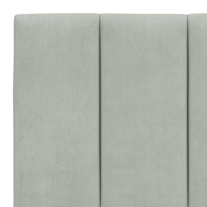 Cuscino Testiera Hanko Grigio Chiaro 160 cm in Velluto 374675