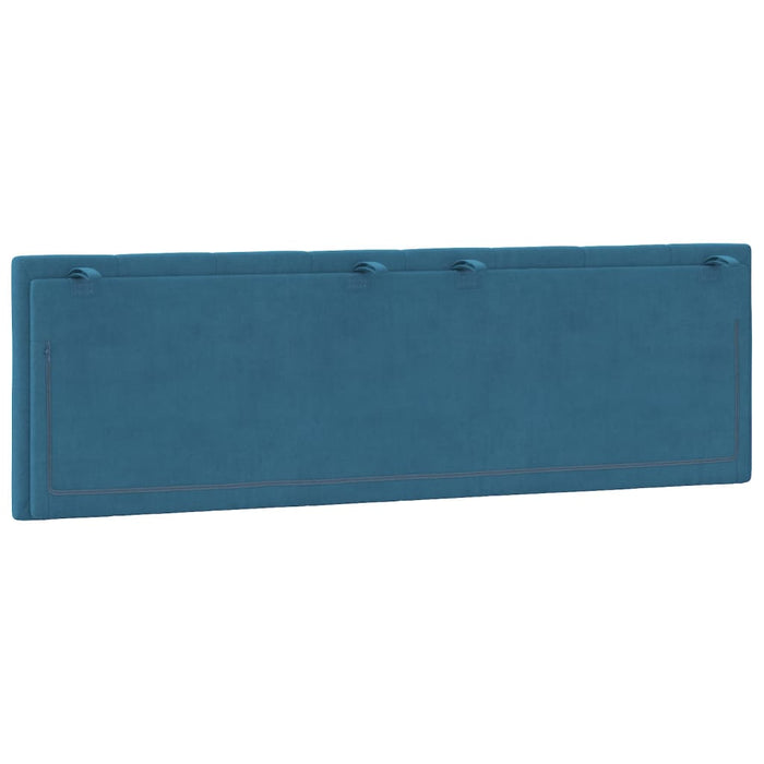 Cuscino Testiera-Cuscino per Testiera Hanko Blu 160 cm in Velluto